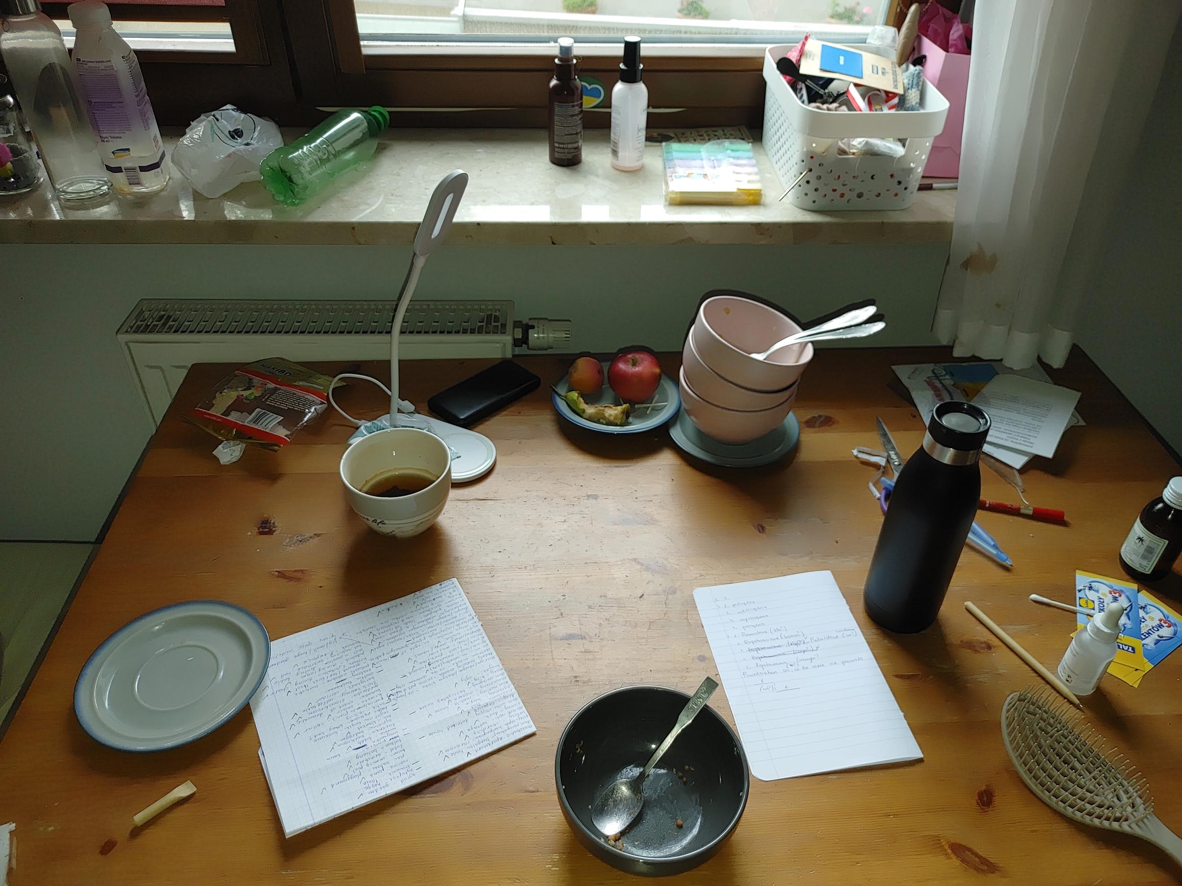Cluttered home interior