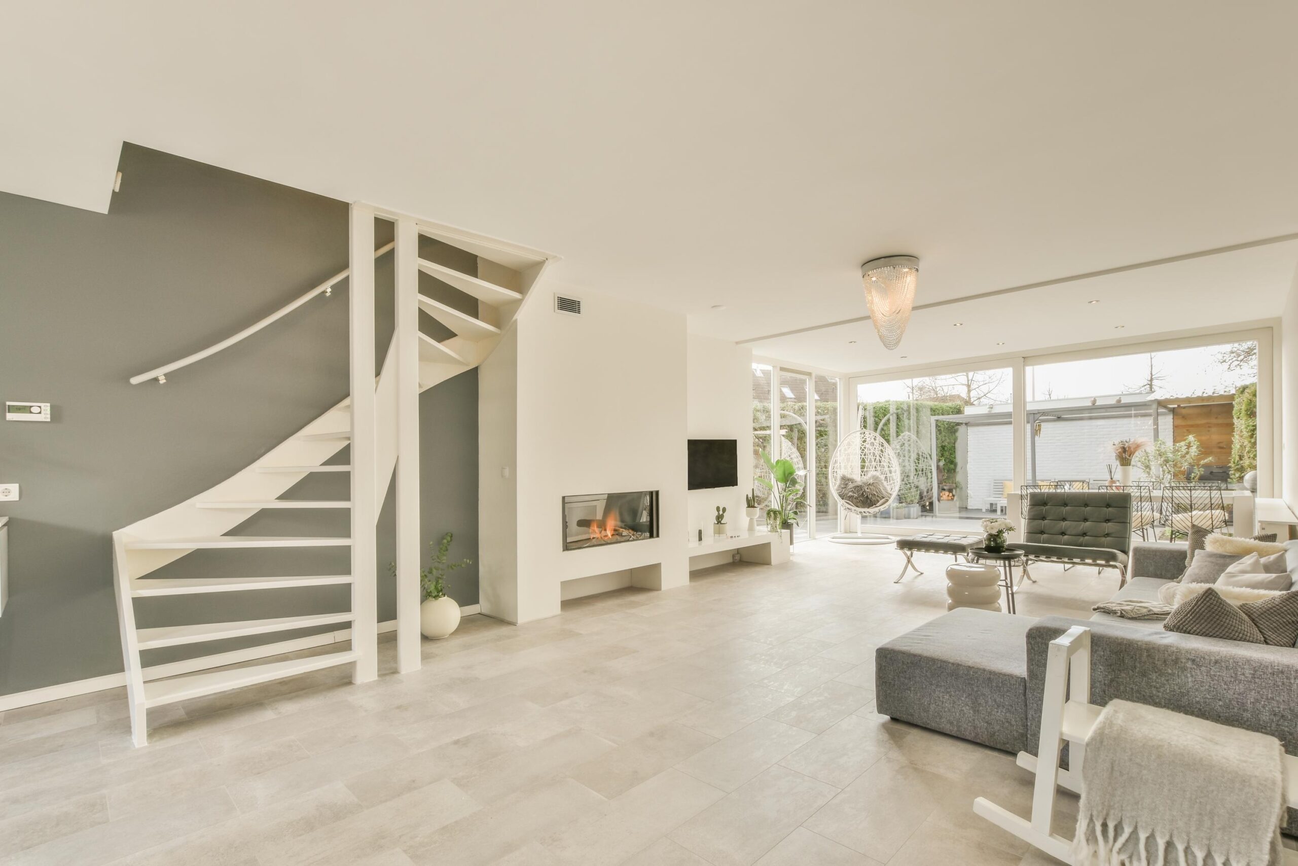 Contemporary minimalist style interior design